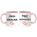 Zestaw kubków "Żona idealna, mąż wspaniały"