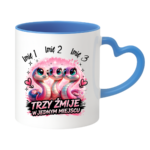 Kubek z dowolnymi imionami "Trzy żmije w jednym miejscu"