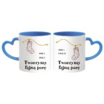 Zestaw kubków z imieniem "Tworzymy fajną parę"