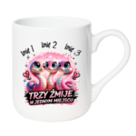 Kubek z dowolnymi imionami "Trzy żmije w jednym miejscu"