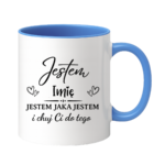 Kubek z dowolnym imieniem "Jestem jaka jestem"