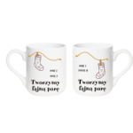 Zestaw kubków z imieniem "Tworzymy fajną parę"