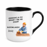 Kubek z dowolnym imieniem "Budowlaniec"