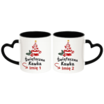 Kubek z dowolnymi imionami "Świąteczna kawka"