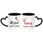 Zestaw kubków z imieniem "Razem lepiej"