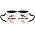 Zestaw kubków "Żona idealna, mąż wspaniały"