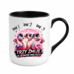 Kubek z dowolnymi imionami "Trzy żmije w jednym miejscu"