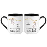 Zestaw kubków z imieniem "Tworzymy fajną parę"