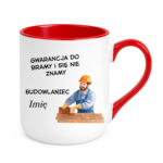 Kubek z dowolnym imieniem "Budowlaniec"