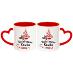 Kubek z dowolnymi imionami "Świąteczna kawka"
