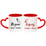 Zestaw kubków z imieniem "Razem lepiej"