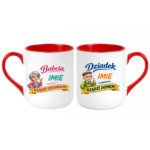 Zestaw kubków z imieniem "Babcia, dziadek"