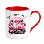 Kubek z dowolnymi imionami "Trzy żmije w jednym miejscu"