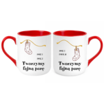 Zestaw kubków z imieniem "Tworzymy fajną parę"