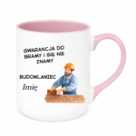 Kubek z dowolnym imieniem "Budowlaniec"