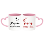 Zestaw kubków z imieniem "Razem lepiej"