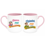 Zestaw kubków z imieniem "Babcia, dziadek"