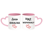 Zestaw kubków "Żona idealna, mąż wspaniały"