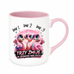 Kubek z dowolnymi imionami "Trzy żmije w jednym miejscu"