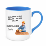 Kubek z dowolnym imieniem "Budowlaniec"