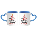 Kubek z dowolnymi imionami "Świąteczna kawka"