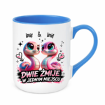 Kubek z dowolnymi imionami "Dwie żmije w jednym miejscu"