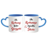 Zestaw kubków z imieniem "Dla kochanej babci, dziadka"