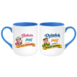 Zestaw kubków z imieniem "Babcia, dziadek"