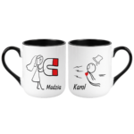 Zestaw kubków z imieniem "Magnes"