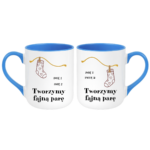 Zestaw kubków z imieniem "Tworzymy fajną parę"
