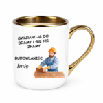 Kubek z dowolnym imieniem "Budowlaniec"