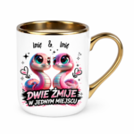 Kubek z dowolnymi imionami "Dwie żmije w jednym miejscu"