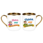 Zestaw kubków z imieniem "Babcia, dziadek"