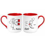 Zestaw kubków z imieniem "Magnes"