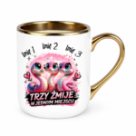 Kubek z dowolnymi imionami "Trzy żmije w jednym miejscu"