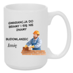 Kubek z dowolnym imieniem "Budowlaniec"