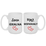 Zestaw kubków "Żona idealna, mąż wspaniały"