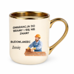 Kubek z dowolnym imieniem "Budowlaniec"