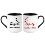 Zestaw kubków z imieniem "Razem lepiej"