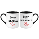 Zestaw kubków "Żona idealna, mąż wspaniały"
