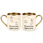 Zestaw kubków z imieniem "Tworzymy fajną parę"