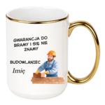 Kubek z dowolnym imieniem "Budowlaniec"