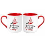 Kubek z dowolnymi imionami "Świąteczna kawka"