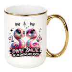 Kubek z dowolnymi imionami "Dwie żmije w jednym miejscu"