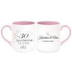 Zestaw kubków z imieniem "Rocznica ślubu"