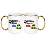 Zestaw kubków z imieniem "Żajebisty facet, żajebista kobieta"