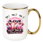 Kubek z dowolnymi imionami "Trzy żmije w jednym miejscu"