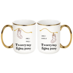 Zestaw kubków z imieniem "Tworzymy fajną parę"