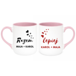 Zestaw kubków z imieniem "Razem lepiej"