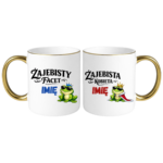 Zestaw kubków z imieniem "Żajebisty facet, żajebista kobieta"